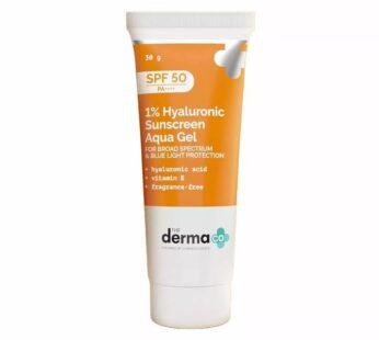 The Derma Co 1% Hyaluronic Sunscreen Gel Aqua (30 g) (SPF 50 PA++++) 30g