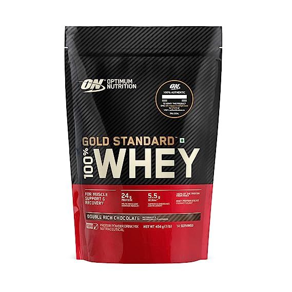 Optimum Nutrition (ON) Gold Standard 100% Whey Protein Powder Double Rich Chocolate – 454 g