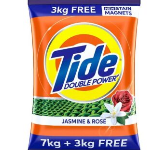 Tide Plus Double Power Detergent Powder Jasmine & Rose – with Free Detergent Powder – 7 kg + 3 kg