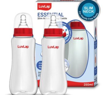 LuvLap Wide Neck Baby Feeding Bottle (150 ml, Red) 1 unit