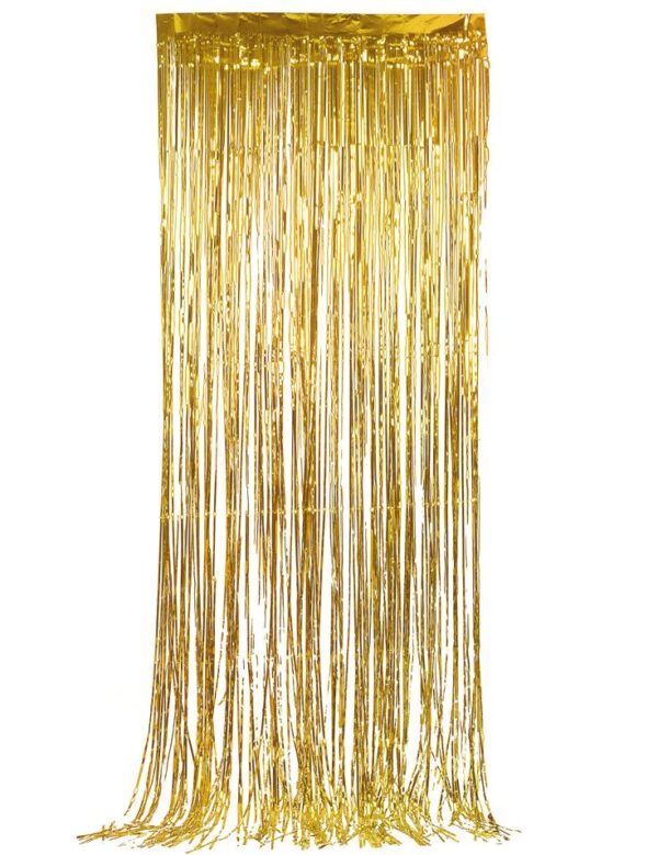 Golden Foil Curtain by Party Propz 1 unit, 1 pack (2 pieces)