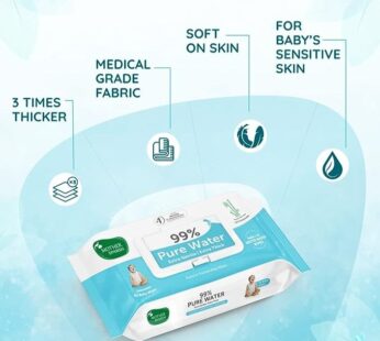 Mother Sparsh 99% Unscented Pure Water Baby Wipes2 packs (2 x 72 wipes), 2 x 1 pack (72 wipes)