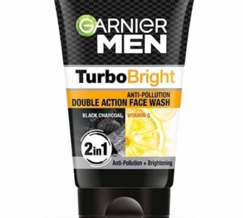 Garnier Men Turbo Bright Anti-Pollution Double Action Face Wash 100 g
