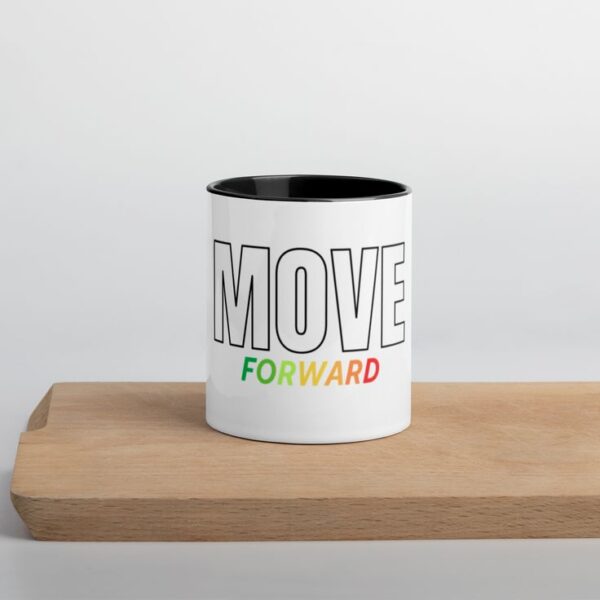 Mad Over Print Move Forward Ceramic Mug (300 ml, Multicolor)