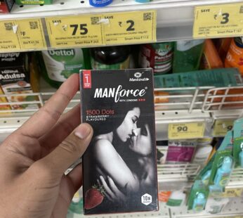Manforce Xotic Extra Dotted Condom – Strawberry Flavour 1 pack (10 pieces)