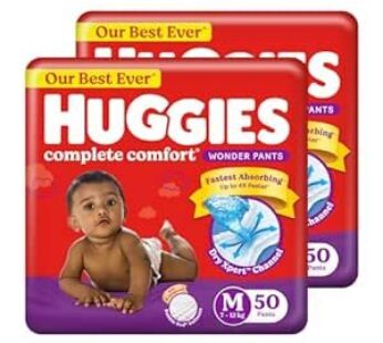 Huggies Wonder Diaper (Pants, M, 7-12 kg) 1 pack (16 pieces)