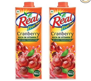 Real Fruit Power Cranberry Juice 2 x 1 ltr