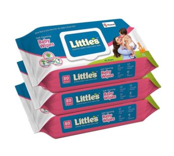 Little’s Soft Cleansing Baby Wipes Lid Pack | Wet Wipes 1 pack (80 wipes)