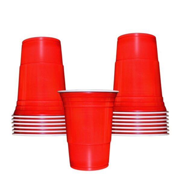 URGO Premium Red Party Cups / Disposable Glass (480 ml)