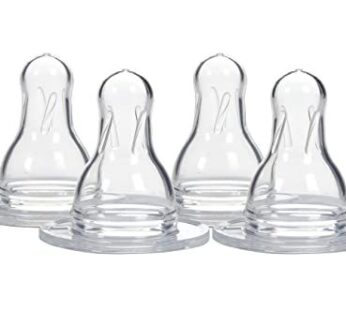 LuvLap Slim Neck Bottle Feeding Nipple Slow Flow, 0m+