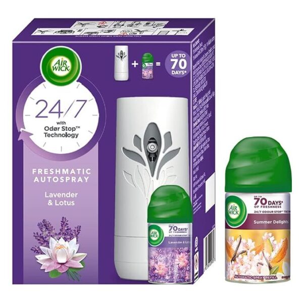 Airwick Freshmatic Autospray Air Freshener Kit (Lavender & Lotus)